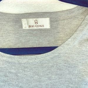 Baluoke gray maxi cotton dress 40” long. Small